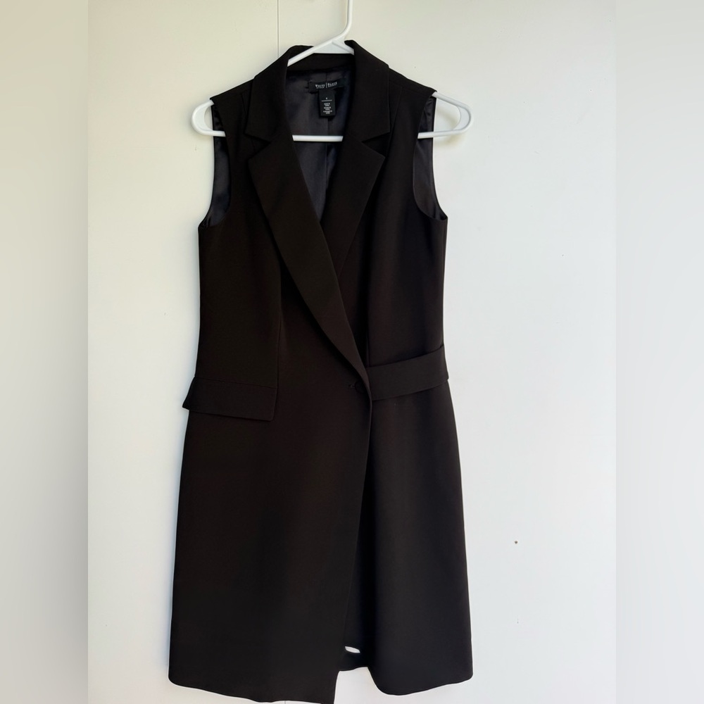 White House Black Market Black Sleeveless Mini Dress